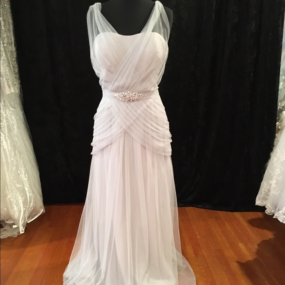 Form Fitting silver Gown
